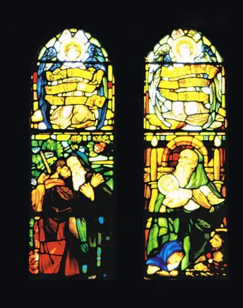 Stained glass memorial window in Cardonald