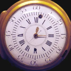 Close up photograph of clock face