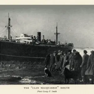 Local men from Borve who have come to rescue the crew of the Clan Macquarrie 1953