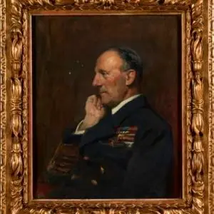 Framed portrait of Admiral Sir John Jellicoe, Commander of the Grand Fleet painted by Sir Arthur Stockdale Cope, 1921