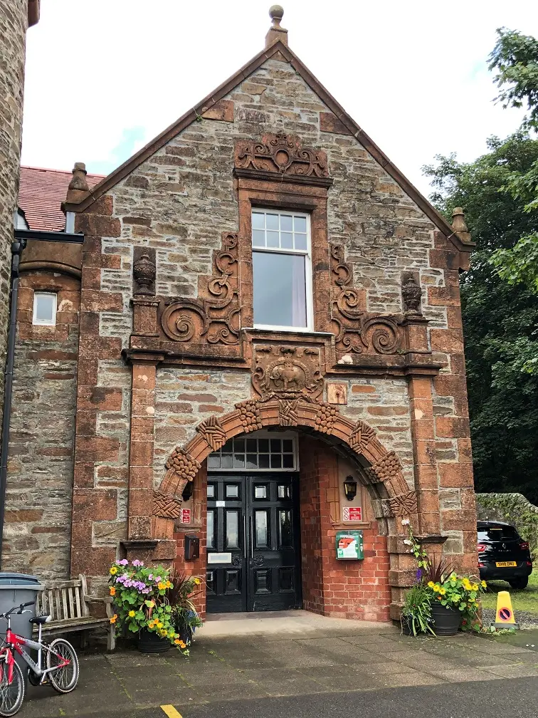 Ornate entrance to Burgh Hall