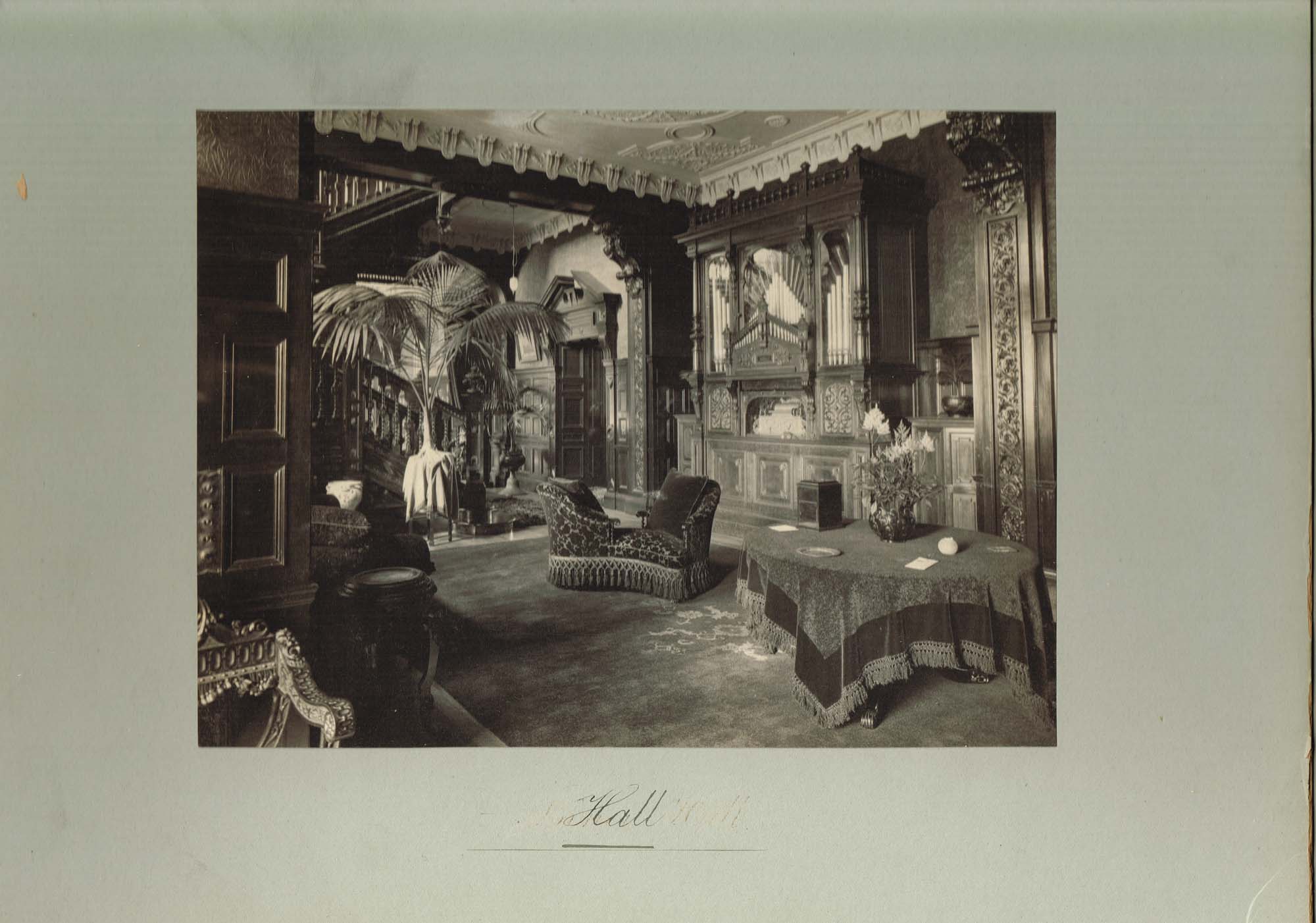 Black and white photograph of the Hall at Ralston